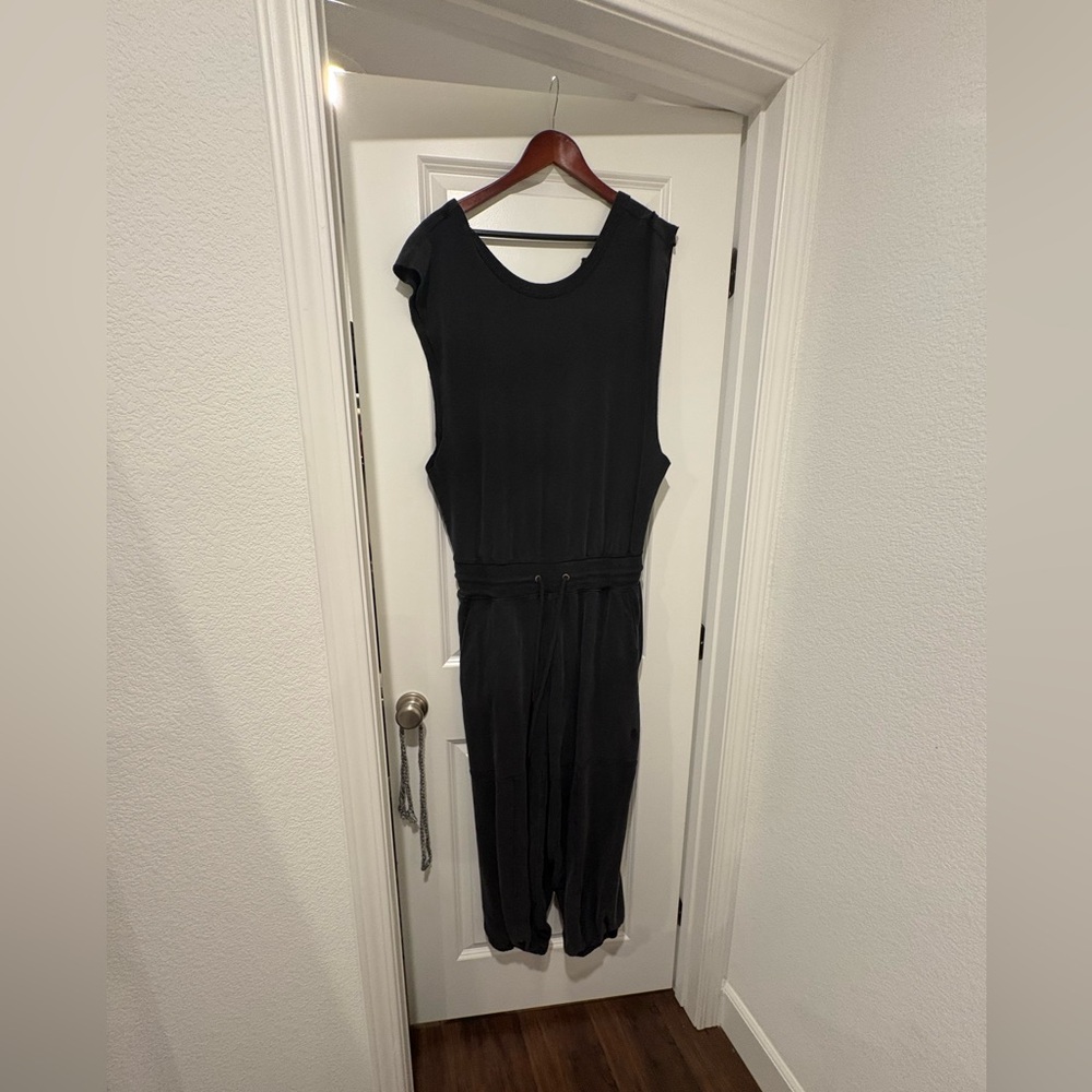 Free People Throw and Go Onesie- Black worn once